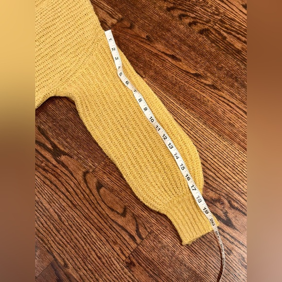Women’s ~AMERICAN EAGLE~Mustard Yellow Sweater Dress~Balloon Sleeves~Medium~061 - Picture 15 of 16
